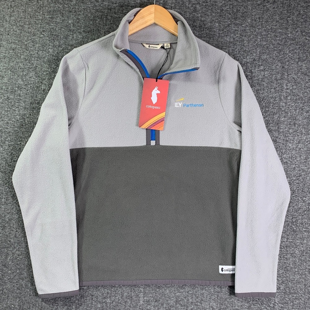 Cotopaxi Fleece Sweater Womens Small Gray Amado 1/2 Zip Smoke and Cidar NEW